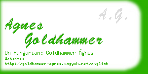 agnes goldhammer business card